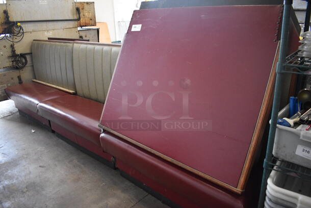 ALL ONE MONEY! Lot of 4 Single Sided Booth Seats. 48x26x43 - Image 4 of 4