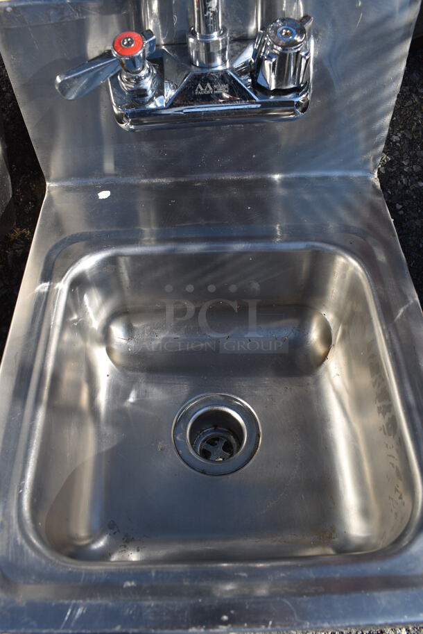 Stainless Steel Commercial Single Bay Sink w/ Faucet and Handles. 12x15x20 - Image 5 of 6