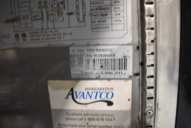 Avantco 178UBB3GHC Metal Commercial 2 Door Back Bar Cooler Merchandiser. 115 Volts, 1 Phase. Tested and Powers On But Does Not Get Cold - Image 4 of 4