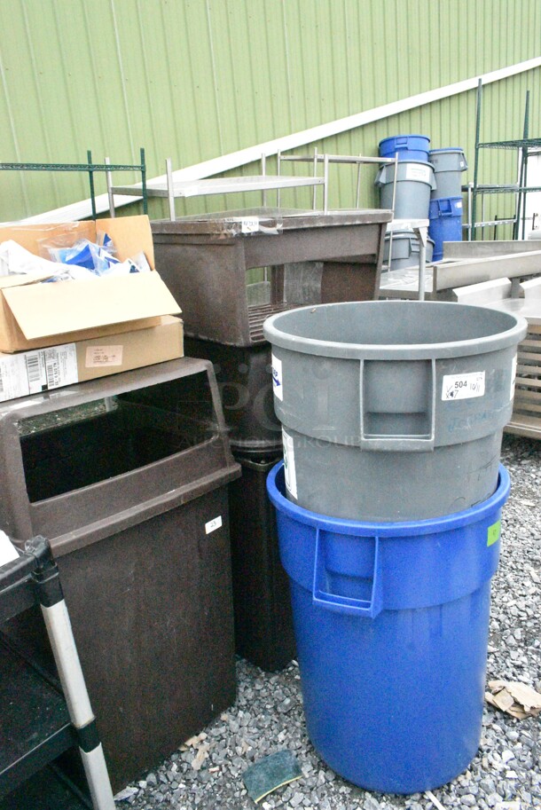 7 Various Items Including Poly Trash Cans. 7 Times Your Bid! - Image 1 of 12