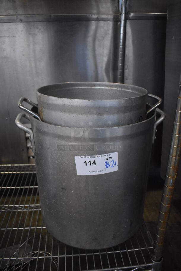 2 Various Metal Stock Pots. Includes 16x12x12.5. 2 Times Your Bid! - Image 1 of 6