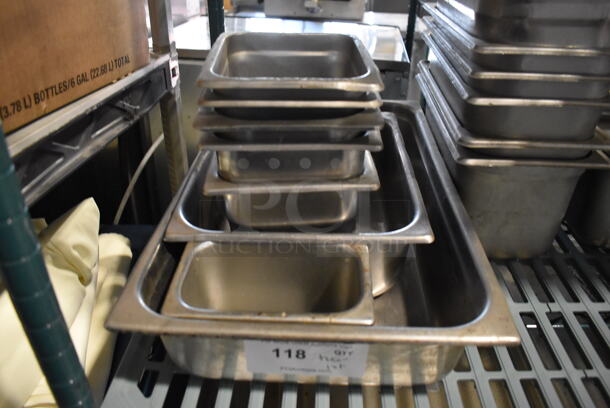 ALL ONE MONEY! Tier Lot of Various Metal Including Cylindrical Bins and Drop In Bins. Includes 1/6x6, 1/2x6 - Image 7 of 12