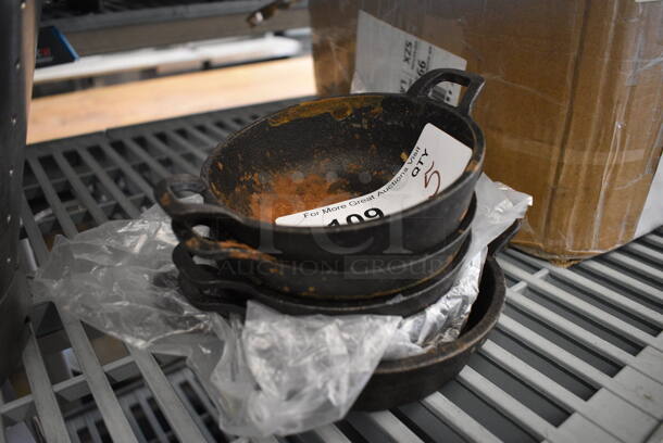 5 Cast Iron Skillets. 6.5x5x2, 8x6x2.5. 5 Times Your Bid! - Image 3 of 3
