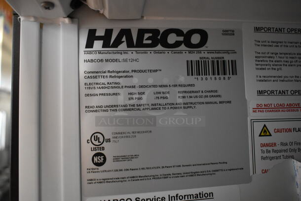 Habco SE12HC Metal Commercial Single Door Reach In Cooler Merchandiser w/ Poly Coated Racks. 115 Volts, 1 Phase. Tested and Working! - Image 3 of 3