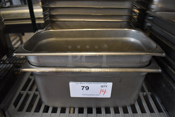 14 Stainless Steel 1/3 Size Drop In Bins. 1/3x6. 14 Times Your Bid!