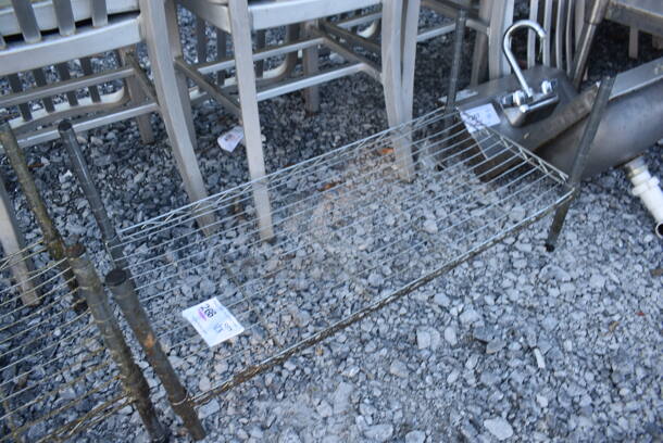 Chrome Finish Single Tier Wire Shelving Unit. BUYER MUST DISMANTLE. PCI CANNOT DISMANTLE FOR SHIPPING. PLEASE CONSIDER FREIGHT CHARGES. 30x14x14 - Image 2 of 3