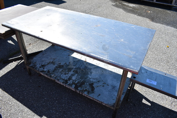 Stainless Steel Table w/ Metal Under Shelf. 60x30x33.5