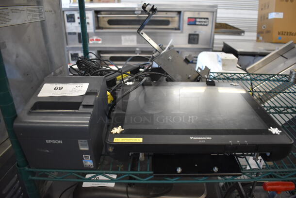 ALL ONE MONEY! Lot of Panasonic JS-970WP 15" POS Monitor and Epson M313A Receipt Printer - Image 1 of 5