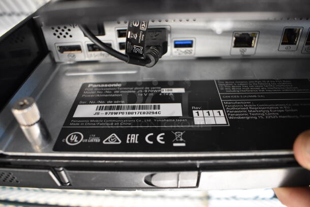 ALL ONE MONEY! Lot of Panasonic JS-970WP 15" POS Monitor and Epson M313A Receipt Printer - Image 3 of 5