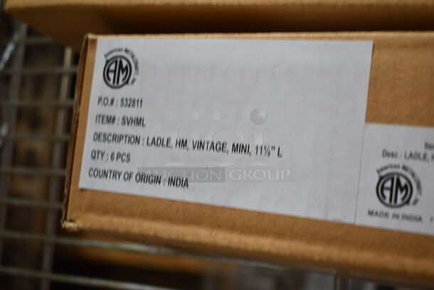 5 Boxes of 6 BRAND NEW SCRATCH AND DENT! Items; SVHML American Metalcraft SVHML 1.5 oz. Hammered Stainless Steel Vintage Ladle. 5 Times Your Bid! - Image 5 of 7