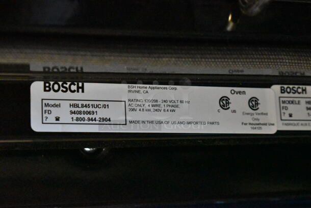Bosch HBL8451UC/01 Stainless Steel Electric Powered Convection Oven. 120/208-240 Volts, 1 Phase.  - Image 5 of 5