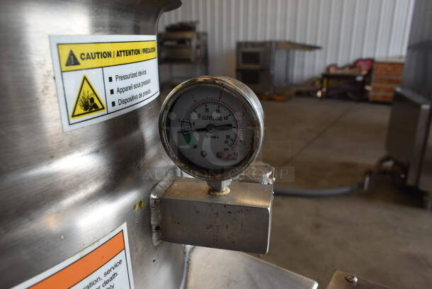 2014 Cleveland KGT-6-T Stainless Steel Commercial Natural Gas Powered Floor Style 6 Gallon Tilting Steam Kettle. 34,000 BTU.  - Image 8 of 9