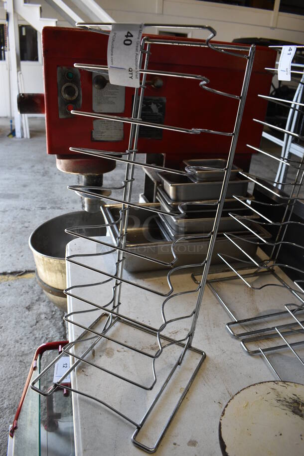 Metal Countertop Pizza Pan Rack. 12x12x28 - Image 2 of 3
