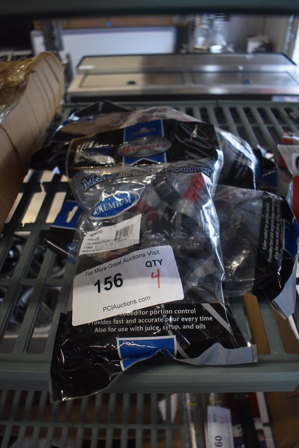 ALL ONE MONEY! Lot of 4 BRAND NEW Bags of 12 Winware Pourers - Image 1 of 3