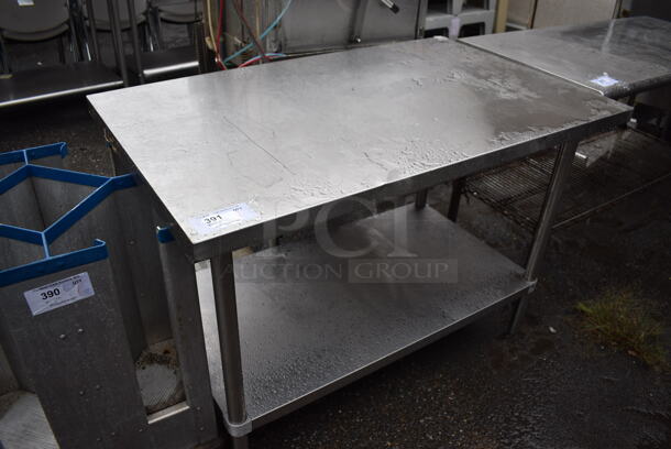 Stainless Steel Table w/ Stainless Steel Under Shelf. 48x30x34