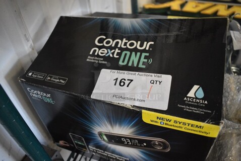 Box of Contour Next One Diabetes Management Supplies.  