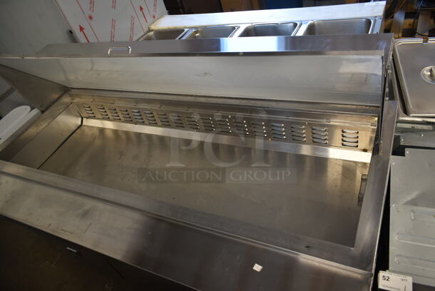 Kelvinator KCMT70.30-HC Stainless Steel Commercial Sandwich Salad Prep Table Bain Marie Mega Top on Commercial Casters. 115 Volts, 1 Phase. Tested and Powers On But Does Not Get Cold - Image 3 of 7