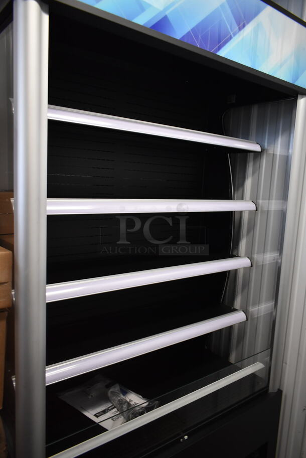 BRAND NEW SCRATCH AND DENT! Avantco 189BVAC46HC 46" Black Refrigerated Air Curtain Merchandiser Open Grab N Go. Tested and Powers On But Does Not Get Cold - Image 5 of 8