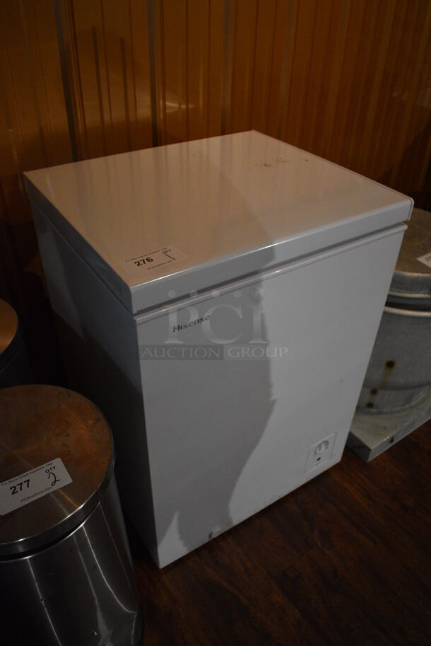 Hisense LC50D6EWD Metal Commercial Chest Freezer. 115 Volts, 1 Phase. 25x21.5x34. Item Was in Working Condition on Last Day of Business. (lounge) - Image 3 of 5