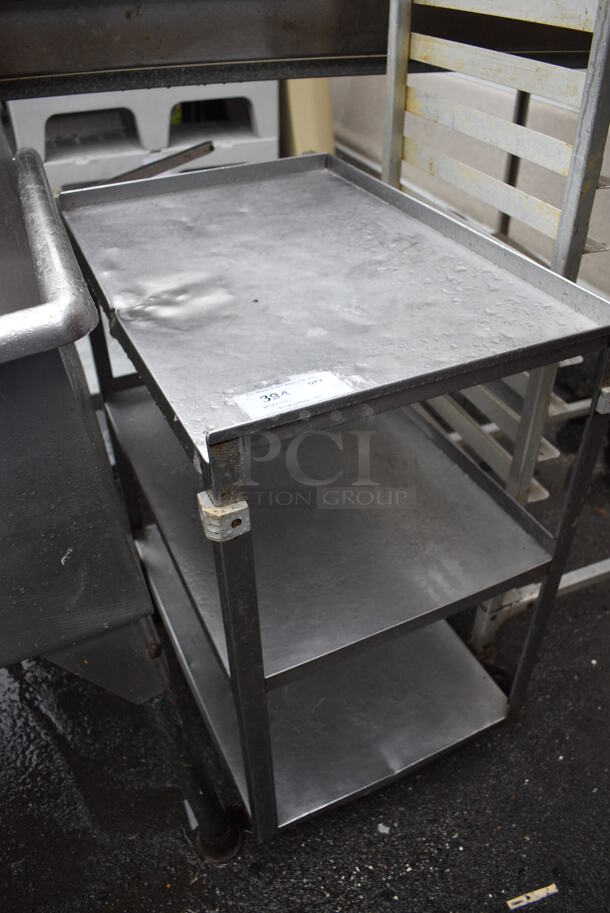 Stainless Steel 3 Tier Cart on Commercial Casters. 18x30x33 - Image 2 of 4