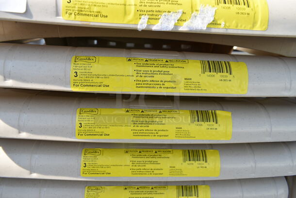 16 BRAND NEW SCRATCH AND DENT! Grosfillex US282366 Miami Sandstone Lowback Stacking Resin Armchair. 16 Times Your Bid!  - Image 4 of 4