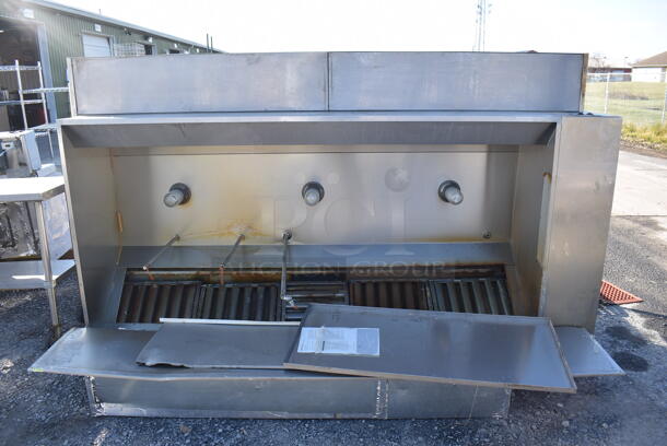 9' Captive Aire Stainless Steel Commercial SELF CONTAINED Grease Hood w/ Make Up Air Vent. 108x24x66