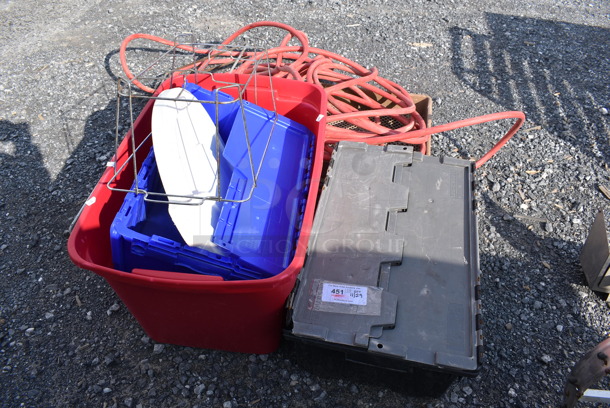 ALL ONE MONEY! Lot of Various Poly Bins and Hose - Image 2 of 5