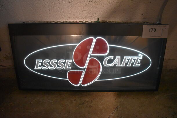 Essse Caffe Light Up Sign. 24x11.5x2.5. Tested and Working!
