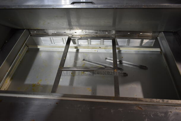 Beverage Air SP48-18M Stainless Steel Commercial Sandwich Salad Prep Table Bain Marie Mega Top on Commercial Casters. 115 Volts, 1 Phase. Tested and Powers On But Does Not Get Cold - Image 3 of 6