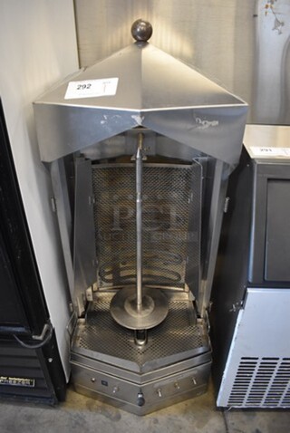 Kronomatic Stainless Steel Commercial Countertop Electric Powered Gyro Broiler Machine. 208-240 Volts. 17x19x41