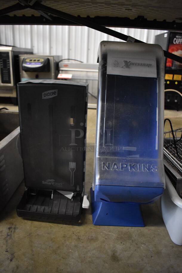 ALL ONE MONEY! Lot of 2 Poly Countertop Dispensers; Napkin and Plastic Forks. 8x10x22.5, 9.5x7x18 - Image 2 of 8