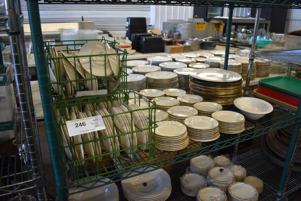 ALL ONE MONEY! Tier Lot of Various Items Including Ceramic Plates and Plate Holders - Image 3 of 11