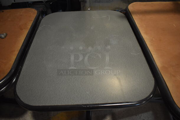 2 Gray Table on Black Metal Table Base. 24x30x30. 2 Times Your Bid! - Image 4 of 5