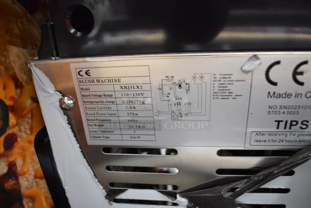 BRAND NEW SCRATCH AND DENT! Vevor XRJ3LX2 Stainless Steel Commercial Countertop Slushy Machine. 110-130 Volts, 1 Phase. Tested and Working! - Image 7 of 7