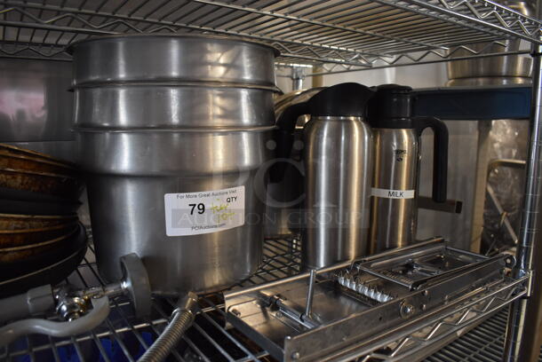 ALL ONE MONEY! Tier Lot of Various Items Including Metal Skillets, Metal Bins and Cream Pitchers - Image 4 of 6