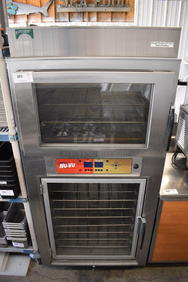 Nu Vu Model SUB-123P Stainless Steel Commercial Electric Powered Oven Proofer on Commercial Casters. 208 Volts, 3 Phase. 36x29x77