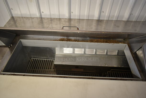 Beverage Air SUR60-16C Stainless Steel Commercial Sandwich Salad Prep Table Bain Marie Mega Top on Commercial Casters. 115 Volts, 1 Phase. Tested and Powers On But Does Not Get Cold - Image 4 of 8