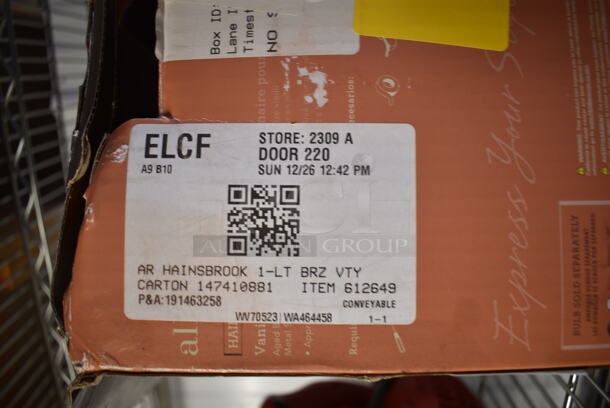 BRAND NEW SCRATCH AND DENT! Allen + Roth Hainsbrook Vanity Light.  - Image 3 of 4