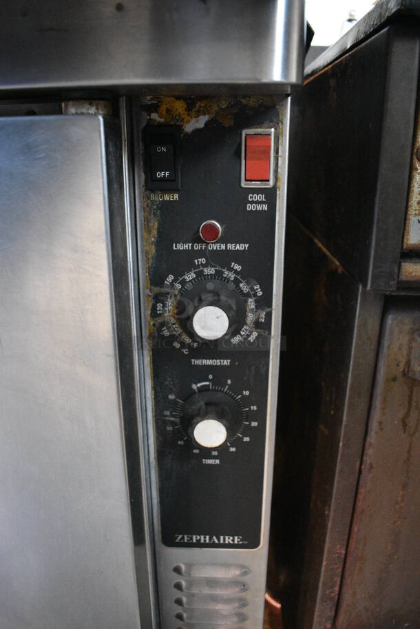 2 Blodgett Zephaire Stainless Steel Commercial Propane Gas Powered Full Size Convection Ovens w/ Solid Doors, Metal Oven Racks and Thermostatic Controls. 38x39x68.5. 2 Times Your Bid! - Image 8 of 8