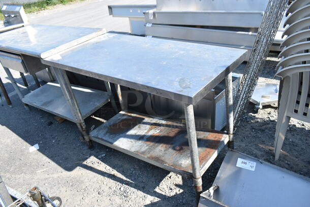 Stainless Steel Table w/ Metal Under Shelf.  - Image 1 of 4
