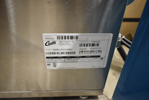 BRAND NEW SCRATCH AND DENT! Curtis D500GTH12A000 Automatic Tall Height Airpot Coffee Brewer with Digital Controls, Hot Water Dispenser and Metal Brew Basket. No Air Pot. 120 Volts, 1 Phase.  - Image 6 of 6