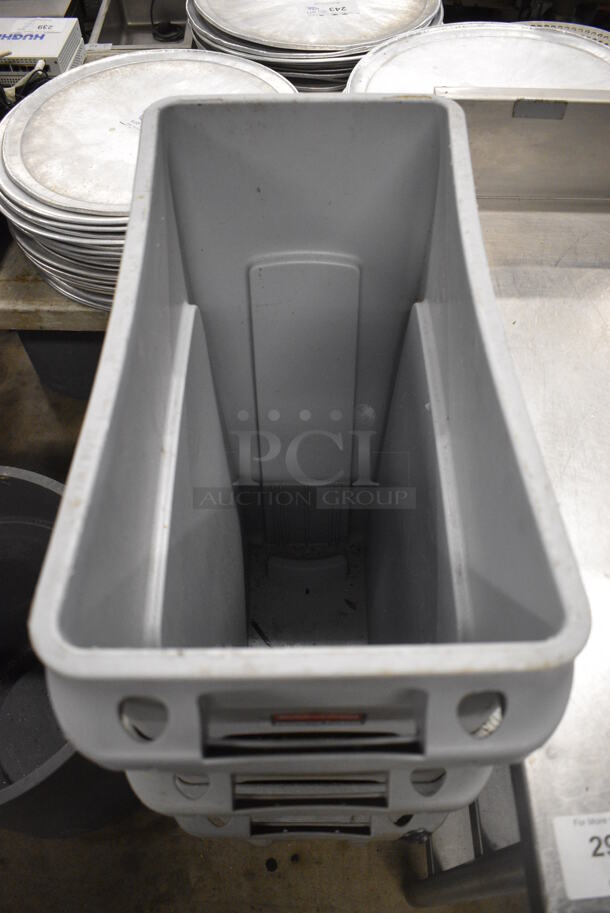 3 Rubbermaid Gray Poly Slim Jim Trash Cans. 11x20x30. 3 Times Your Bid! - Image 3 of 3