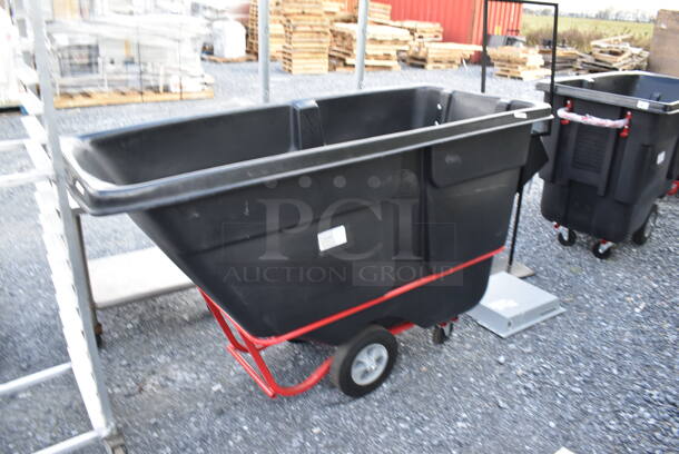 BRAND NEW! Rubbermaid Black Poly Portable Bin on Casters. 72x31x44 - Image 3 of 7