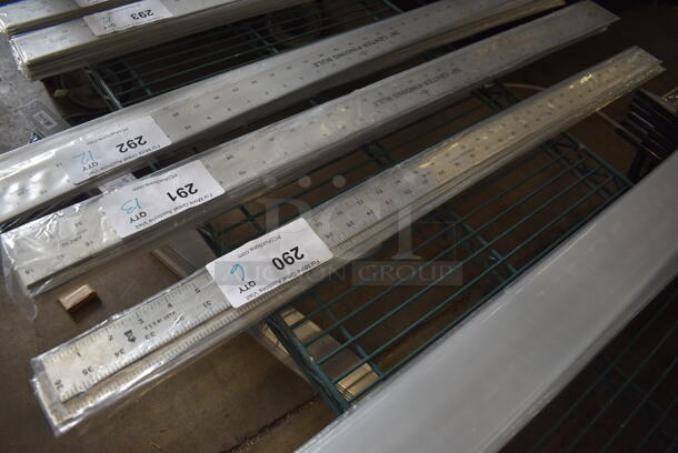 6 BRAND NEW! Stainless Steel Center Finding Rules. 36x1.5. 6 Times Your Bid!