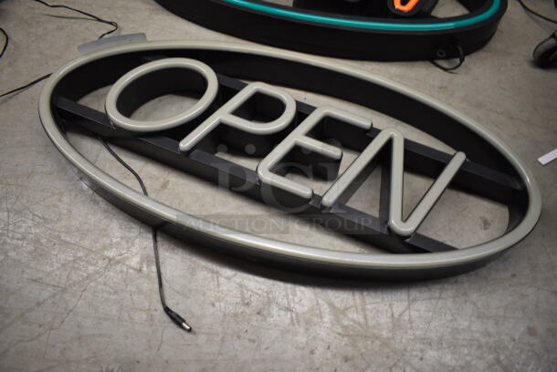 Open Light Up Sign. Does Not Come w/ Power Cord. 27x2x13 - Image 3 of 4
