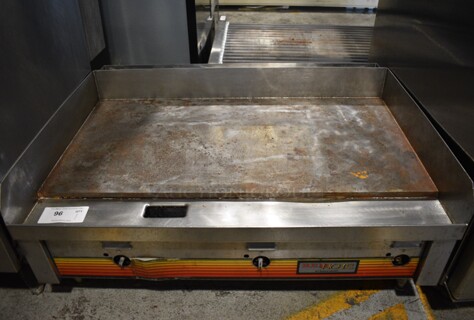 Red Hots Model AGGH-36-NG Stainless Steel Commercial Countertop Natural Gas Powered Flat Top Griddle. 36x26x15
