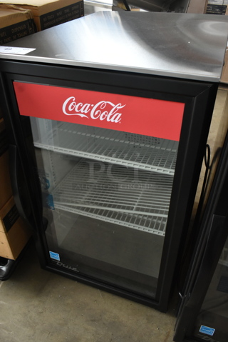2024 True GDM-06-34-HC Metal Commercial Single Door Mini Cooler Merchandiser w/ Poly Coated Racks. 115 Volts, 1 Phase. Tested and Working!
