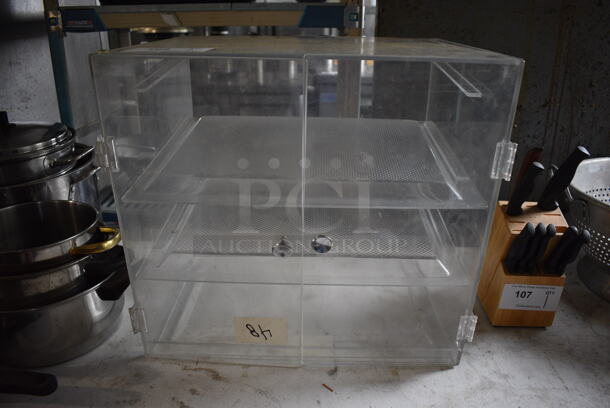 Clear Poly Countertop Dry Display Case. 19x17x18