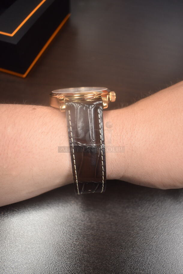 BRAND NEW IN BOX! Mido Multifort Automatic Men's Watch with Leather Band - Image 7 of 9