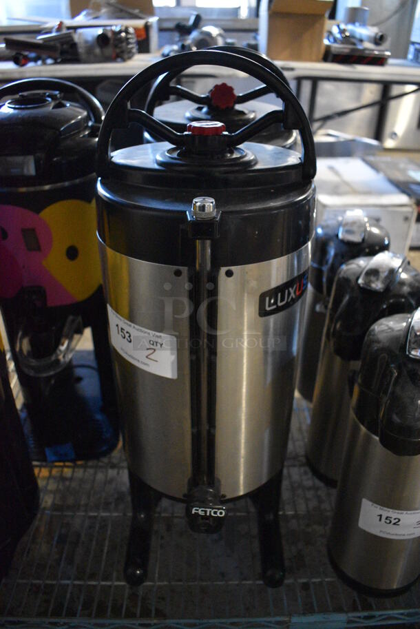 2 Stainless Steel Beverage Holder Dispenser Satellite Urns. 9x12x24. 2 Times Your Bid!